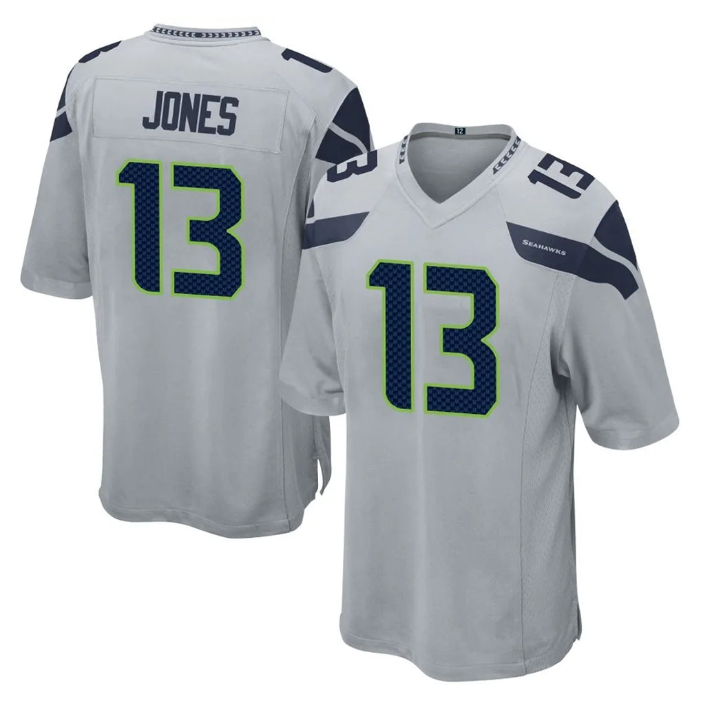 Parkc S.Seahawks #13 Ernest Jones IV Player Gray Home Game Stitched Jerseys