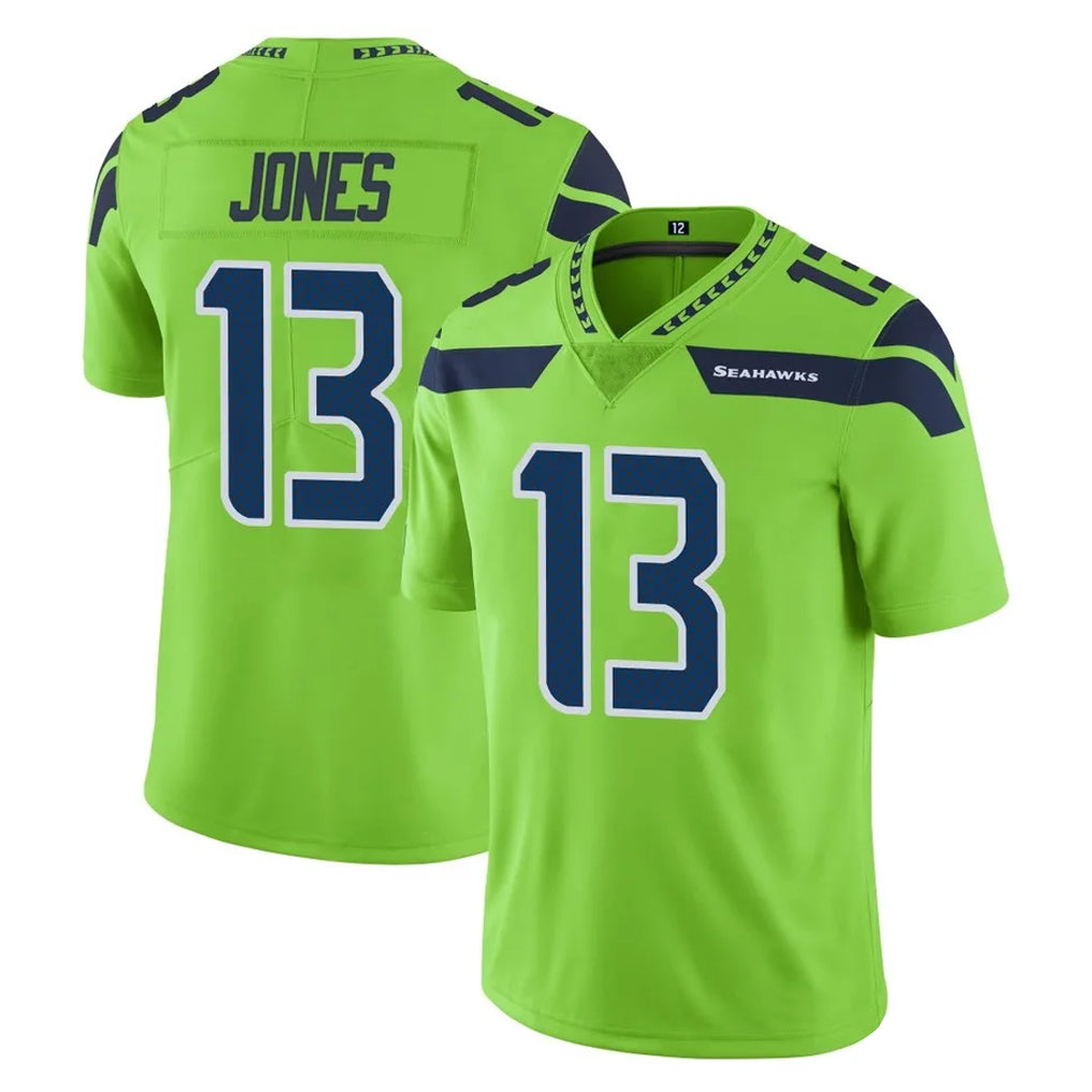 Parkc S.Seahawks #13 Ernest Jones IV Player Green Limited Color Rush Home Game Stitched Jerseys
