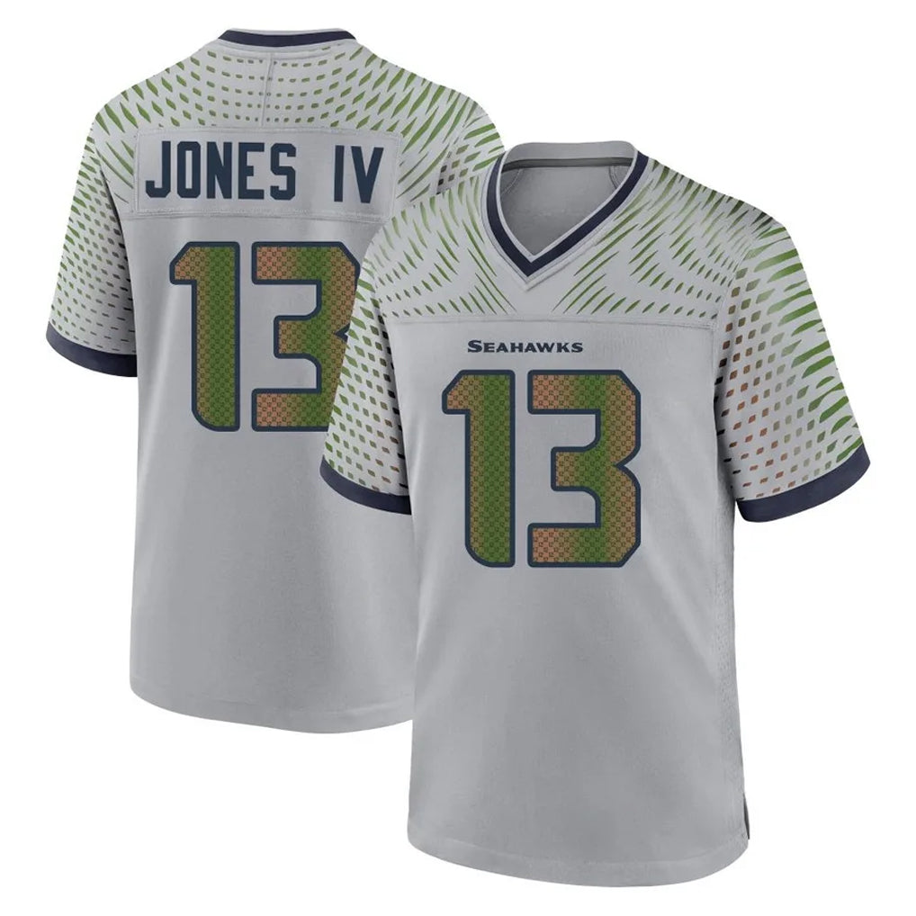 Parkc S.Seahawks #13 Ernest Jones IV Player Grey 2025 Rivalries Collection Home Game Stitched Jerseys