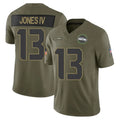 Parkc S.Seahawks #13 Ernest Jones IV Player Olive 2025 Salute To Service Limited Home Game Stitched Jerseys