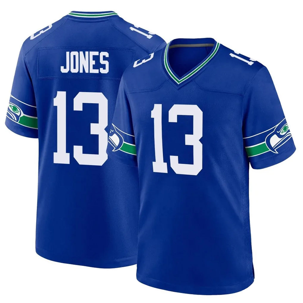 Parkc S.Seahawks #13 Ernest Jones IV Player Royal Throwback Home Game Stitched Jerseys