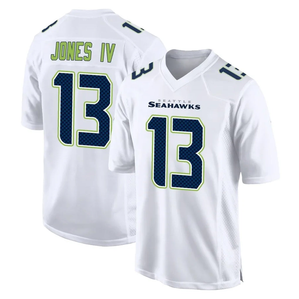 Parkc S.Seahawks #13 Ernest Jones IV Player White Tundra Fashion Home Game Stitched Jerseys