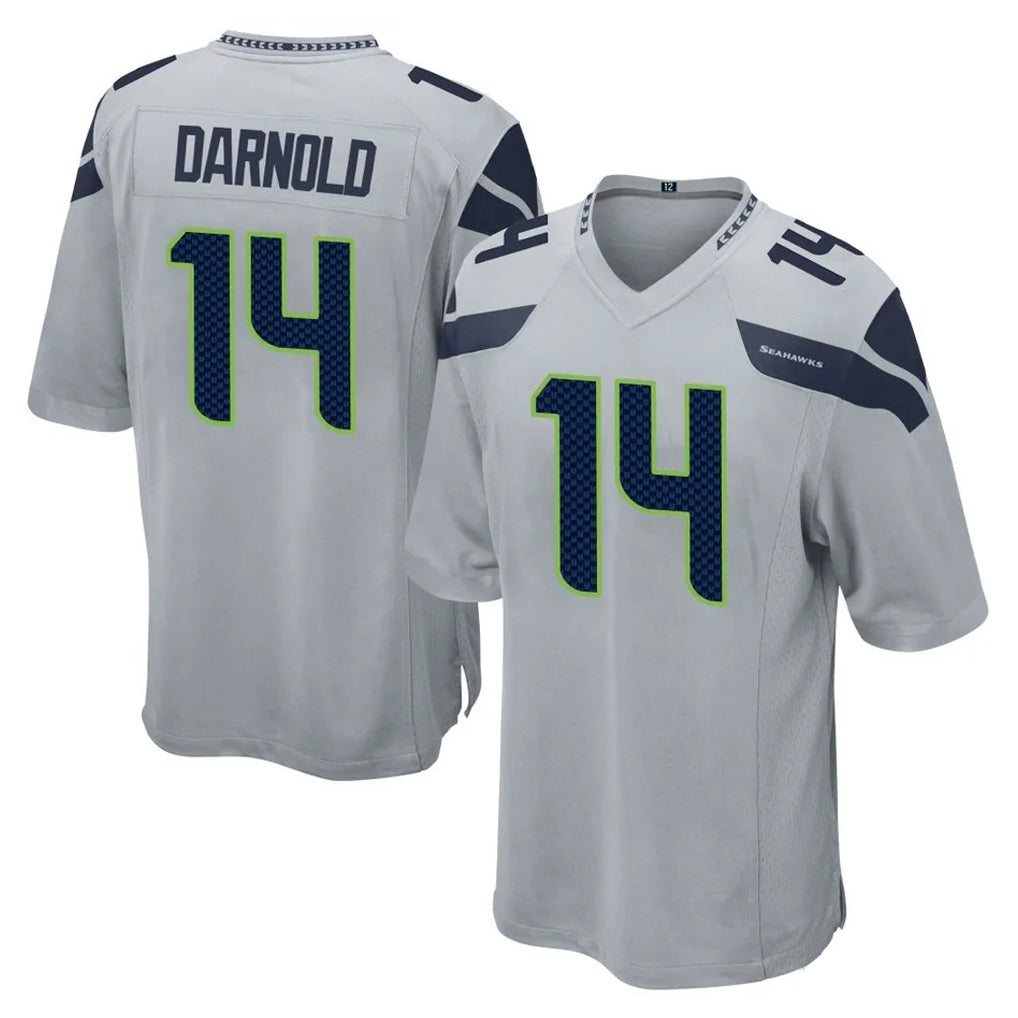 Parkc S.Seahawks #14 Sam Darnold Player Gray Home Game Stitched Jerseys