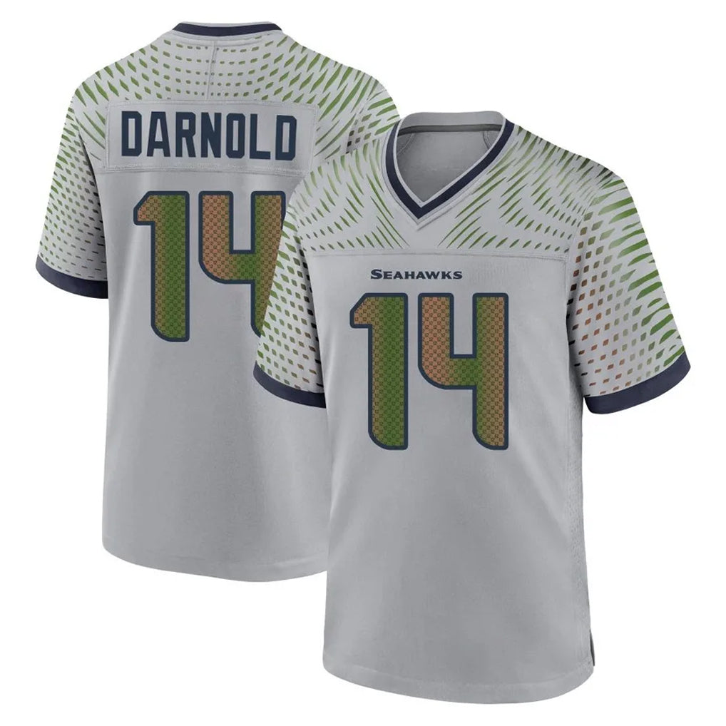 Parkc S.Seahawks #14 Sam Darnold Player Grey 2025 Rivalries Collection Home Game Stitched Jerseys