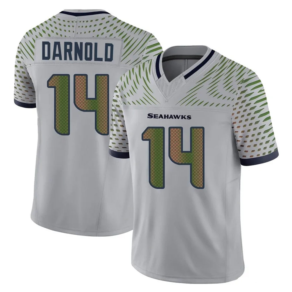 Parkc S.Seahawks #14 Sam Darnold Player Grey Limited 2025 Rivalries Collection Home Game Stitched Jerseys