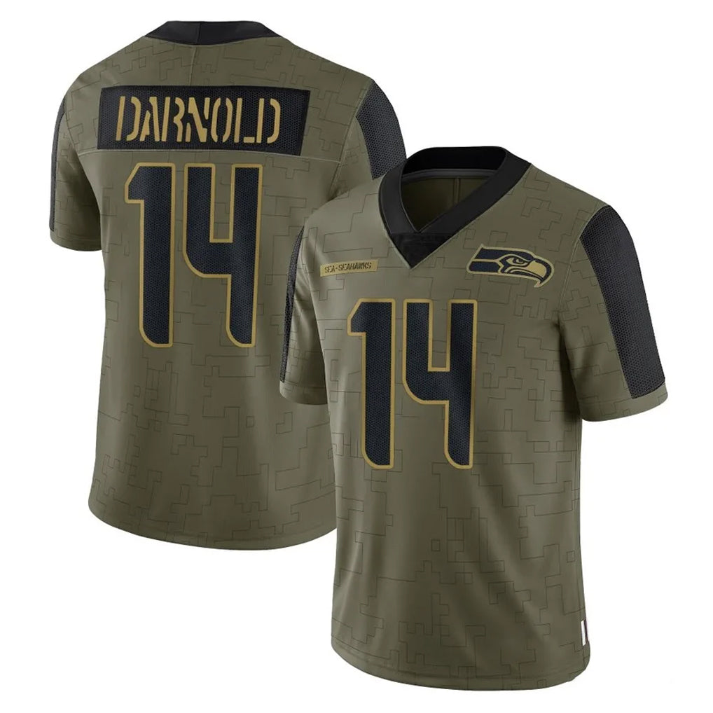 Parkc S.Seahawks #14 Sam Darnold Player Olive Salute To Service Limited Game Stitched Jerseys