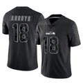 Parkc S.Seahawks #18 Elijah Arroyo Player Black Limited Reflective Home Game Stitched Jerseys