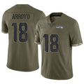 Parkc S.Seahawks #18 Elijah Arroyo Player Olive Limited Salute To Service Home Game Stitched Jerseys