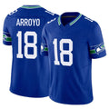 Parkc S.Seahawks #18 Elijah Arroyo Player Royal Limited Throwback Vapor F.U.S.E. Home Game Stitched Jerseys
