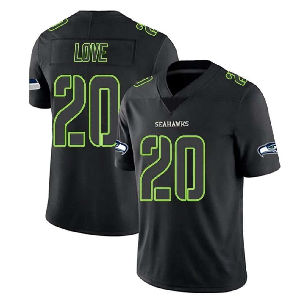 Parkc S.Seahawks #20 Julian Love Player Black Impact Limited Home Game Stitched Jerseys