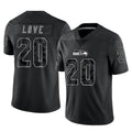 Parkc S.Seahawks #20 Julian Love Player Black Limited Reflective Home Game Stitched Jerseys