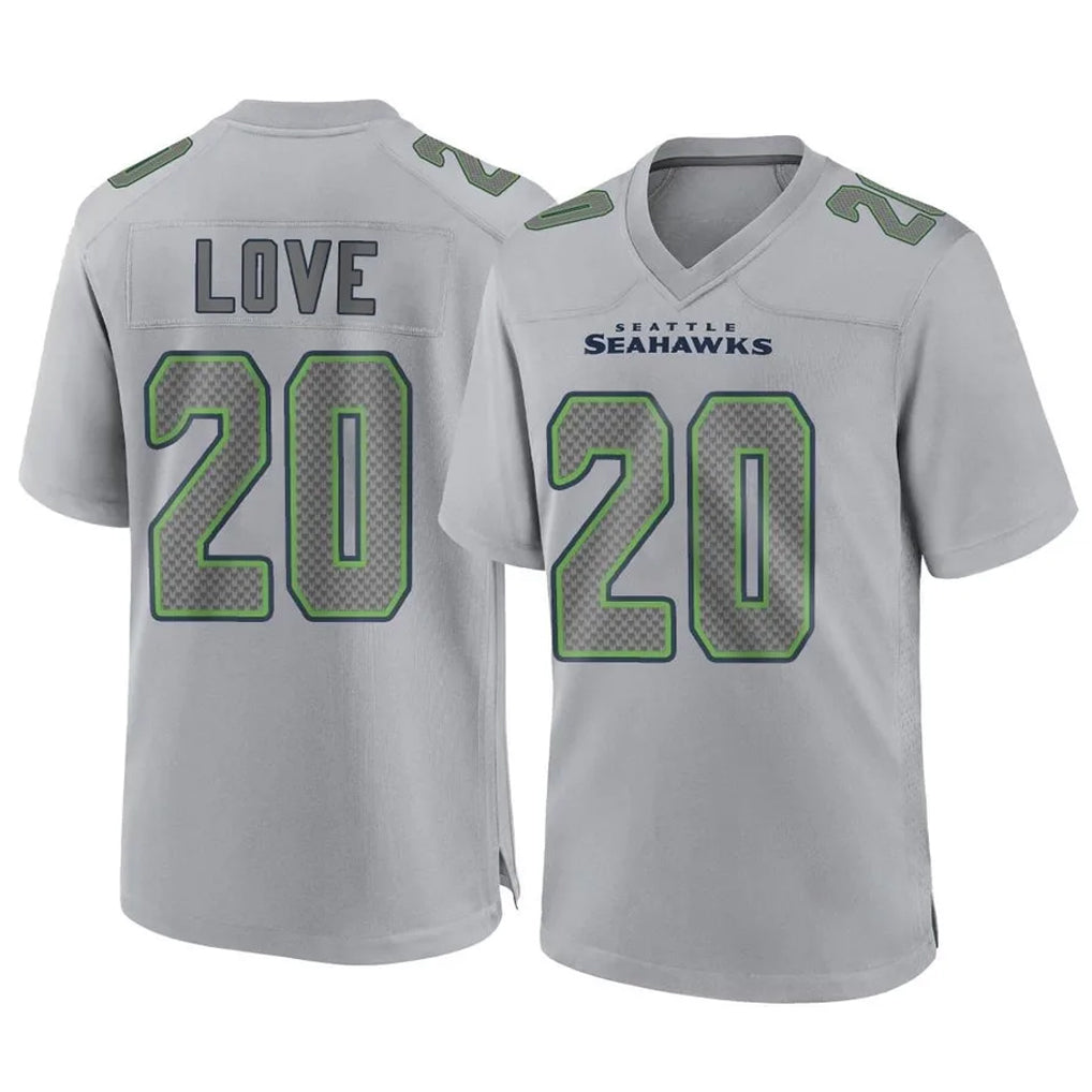 Parkc S.Seahawks #20 Julian Love Player Gray Atmosphere Fashion Home Game Stitched Jerseys