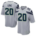 Parkc S.Seahawks #20 Julian Love Player Gray Home Game Stitched Jerseys