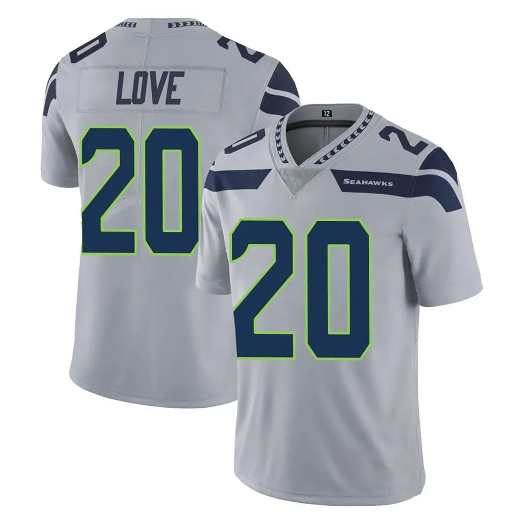 Parkc S.Seahawks #20 Julian Love Player Gray Limited Vapor Untouchable Home Game Stitched Jerseys