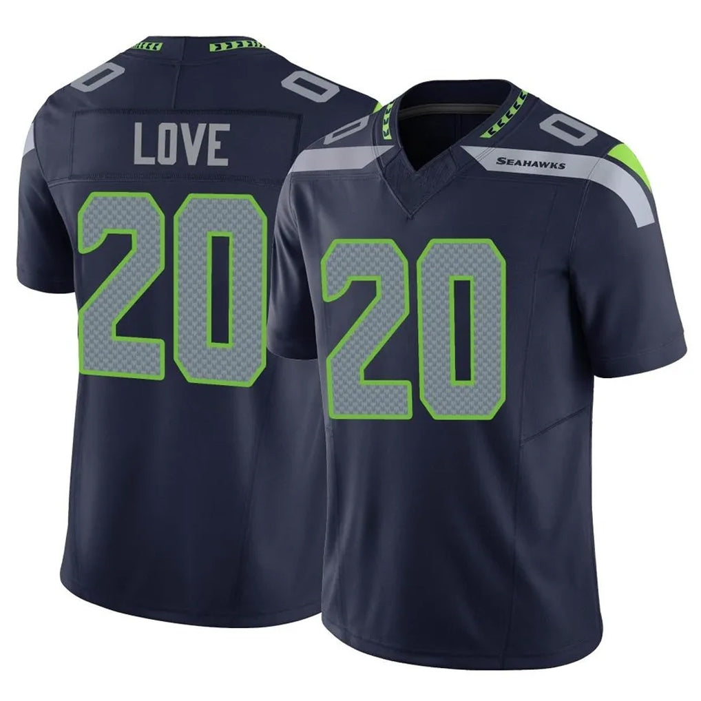 Parkc S.Seahawks #20 Julian Love Player Navy Limited Vapor F.U.S.E. Home Game Stitched Jerseys