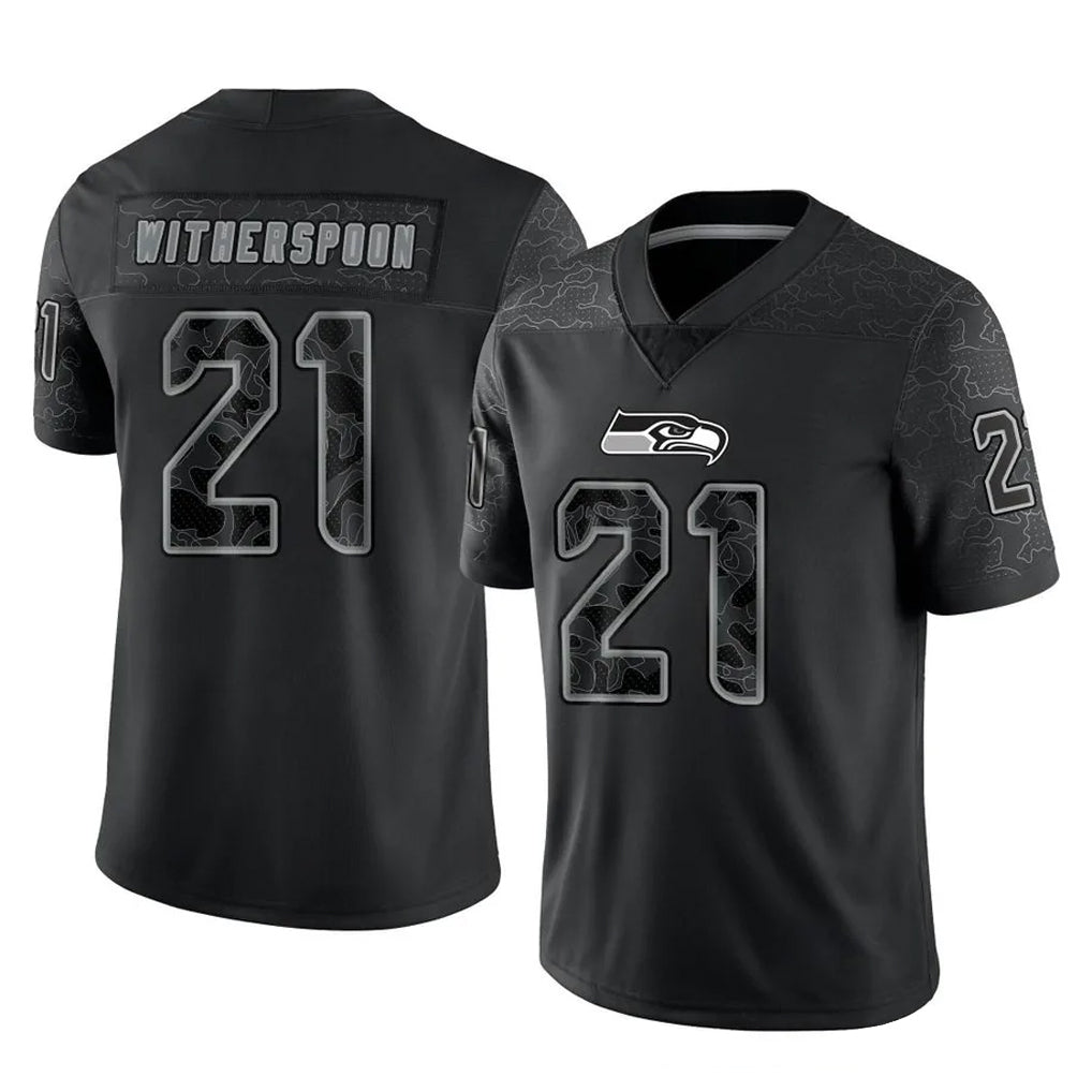 Parkc S.Seahawks #21 Devon Witherspoon Player Black Limited Reflective Home Game Stitched Jerseys