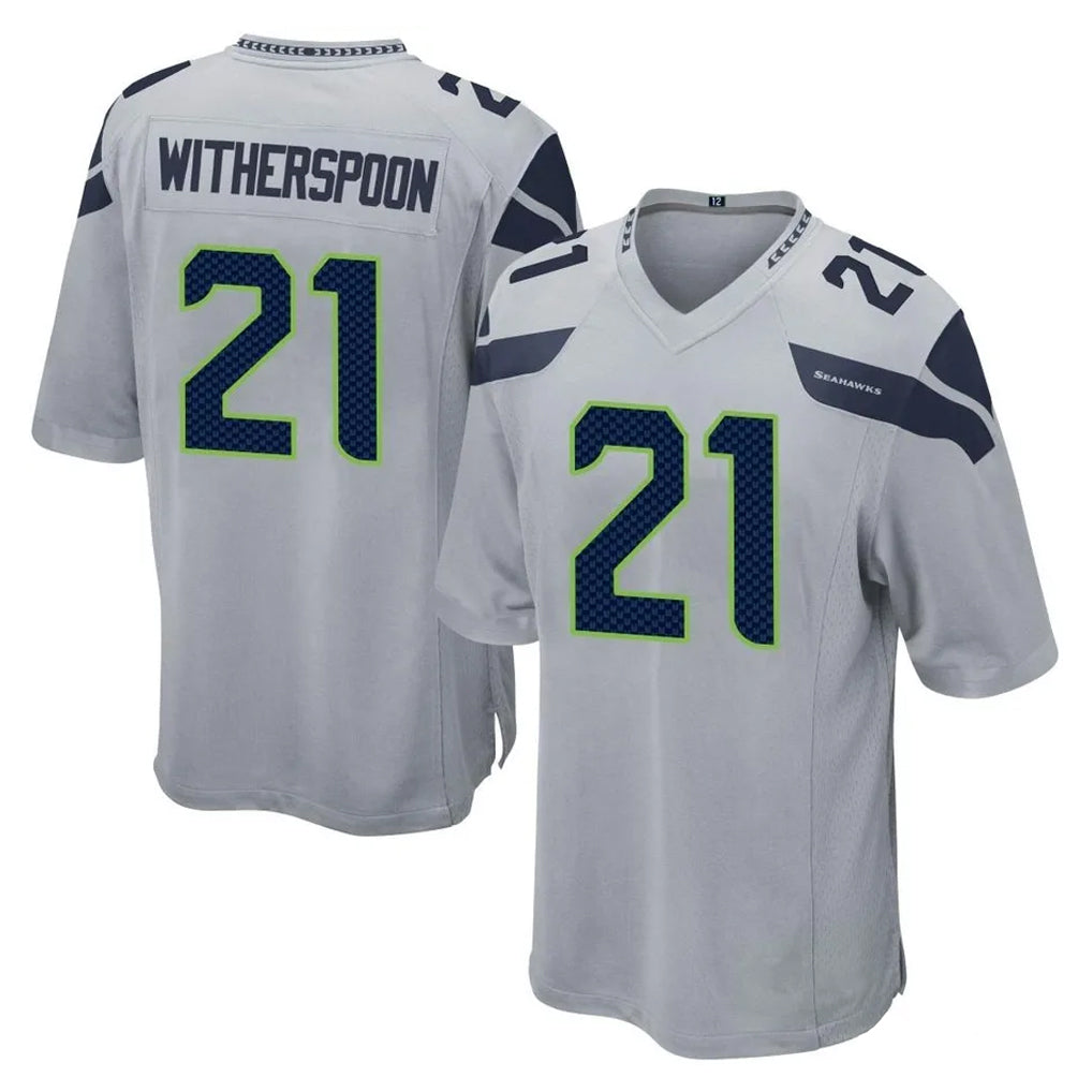 Parkc S.Seahawks #21 Devon Witherspoon Player Gray Home Game Stitched Jerseys