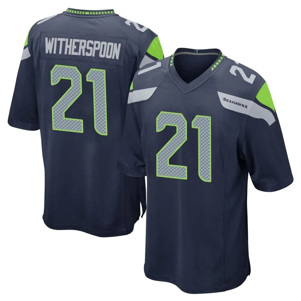 Parkc S.Seahawks #21 Devon Witherspoon Player Navy Home Game Stitched Jerseys