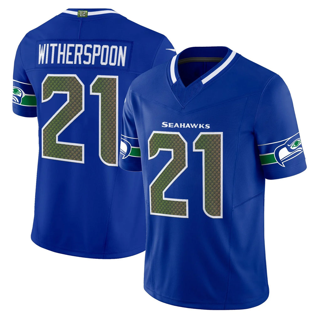 Parkc S.Seahawks #21 Devon Witherspoon Player Royal Rivalries Vapor Limited Home Game Stitched Jerseys