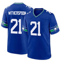 Parkc S.Seahawks #21 Devon Witherspoon Player Royal Throwback Home Game Stitched Jerseys