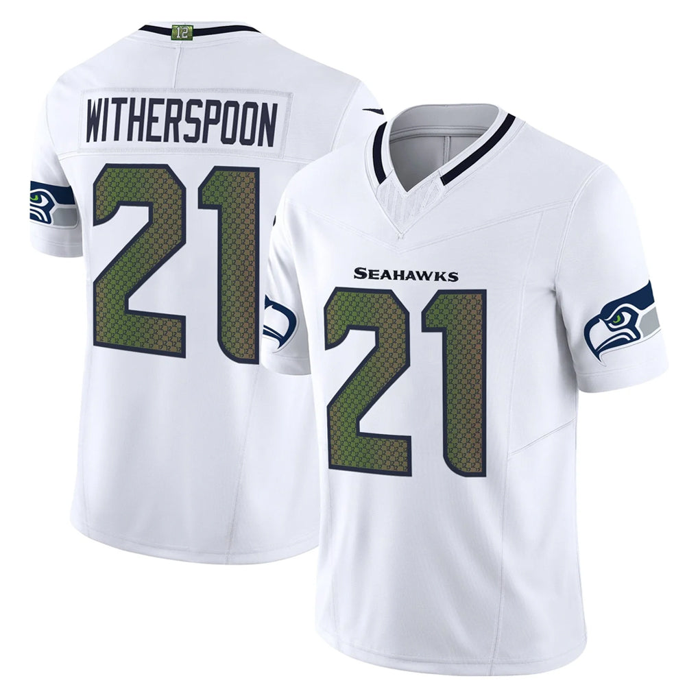 Parkc S.Seahawks #21 Devon Witherspoon Whitel Rivalries Vapor Limited Home Game Stitched Jerseys