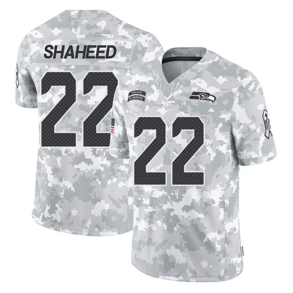 Parkc S.Seahawks #22 Rashid Shaheed Player Arctic Camo Limited Salute To Service Home Game Stitched Jerseys