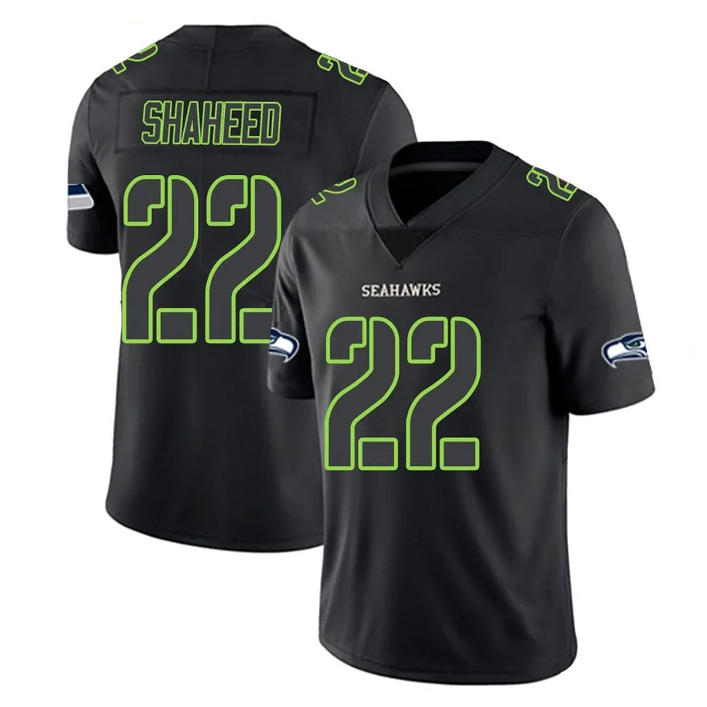 Parkc S.Seahawks #22 Rashid Shaheed Player Black Impact Limited Home Game Stitched Jerseys