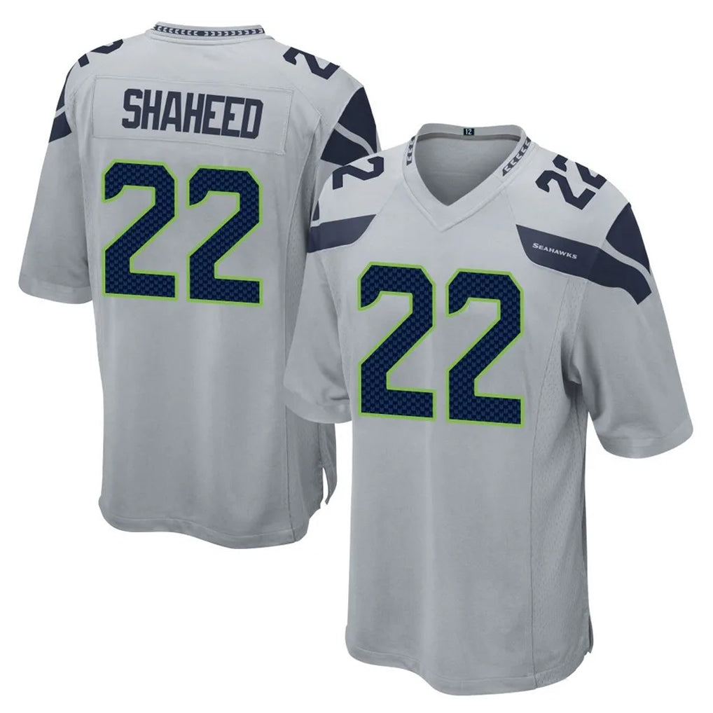 Parkc S.Seahawks #22 Rashid Shaheed Player Gray Home Game Stitched Jerseys