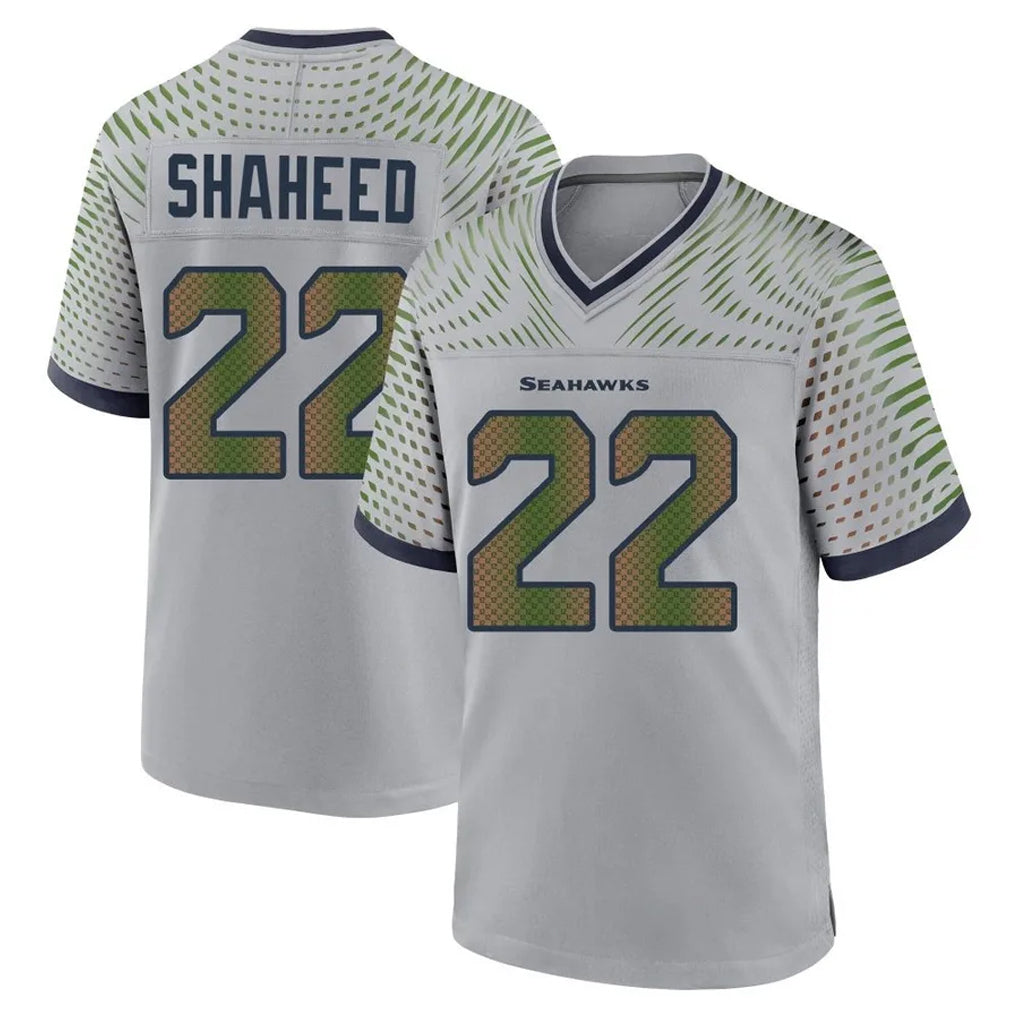 Parkc S.Seahawks #22 Rashid Shaheed Player Grey 2025 Rivalries Collection Home Game Stitched Jerseys