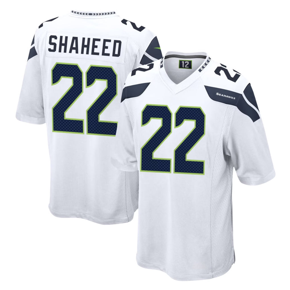 Parkc S.Seahawks #22 Rashid Shaheed Player White Home Game Stitched Jerseys