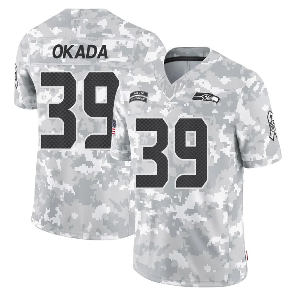 Parkc S.Seahawks #39 Ty Okada Player Arctic Camo Limited Salute To Service Home Game Stitched Jerseys
