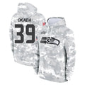 Parkc S.Seahawks #39 Ty Okada Player Arctic Camo Limited Salute to Service Pullover Hoodies Game Stitched Jerseys