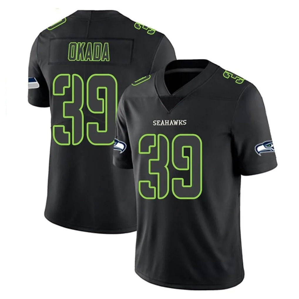 Parkc S.Seahawks #39 Ty Okada Player Black Impact Limited Home Game Stitched Jerseys