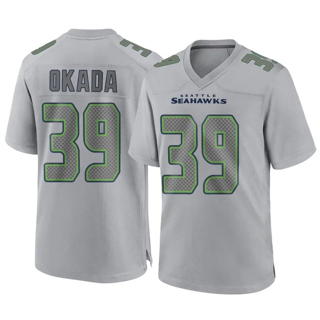 Parkc S.Seahawks #39 Ty Okada Player Gray Atmosphere Fashion Home Game Stitched Jerseys