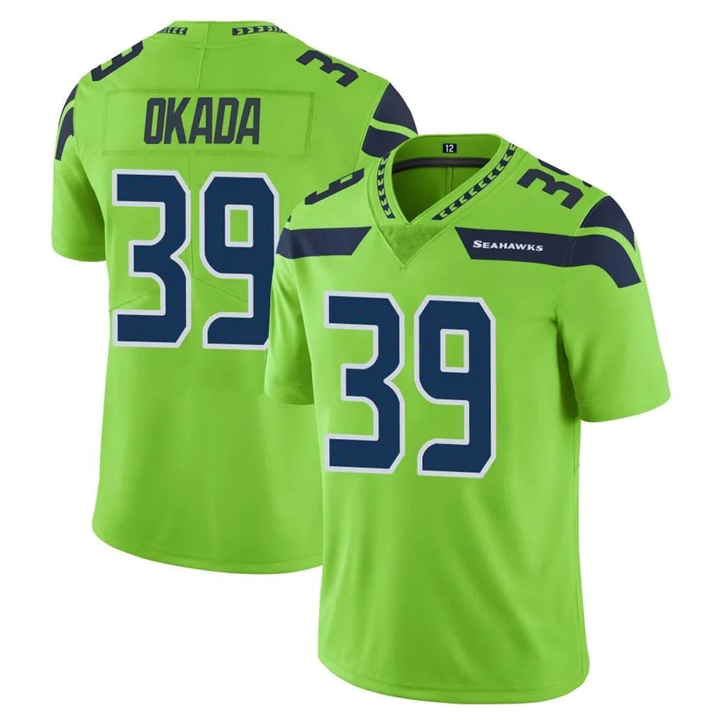 Parkc S.Seahawks #39 Ty Okada Player Green Limited Color Rush Home Game Stitched Jerseys