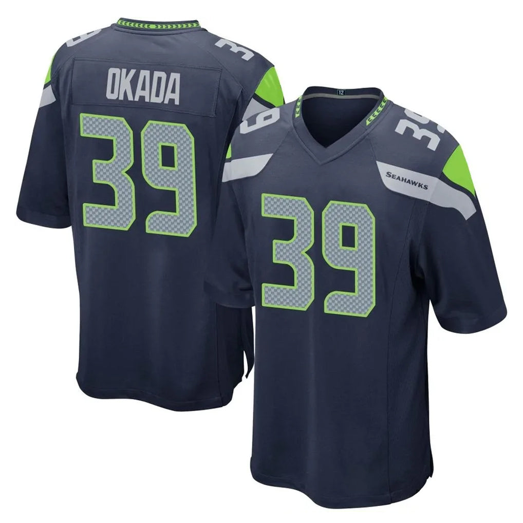 Parkc S.Seahawks #39 Ty Okada Player Navy Home Game Stitched Jerseys