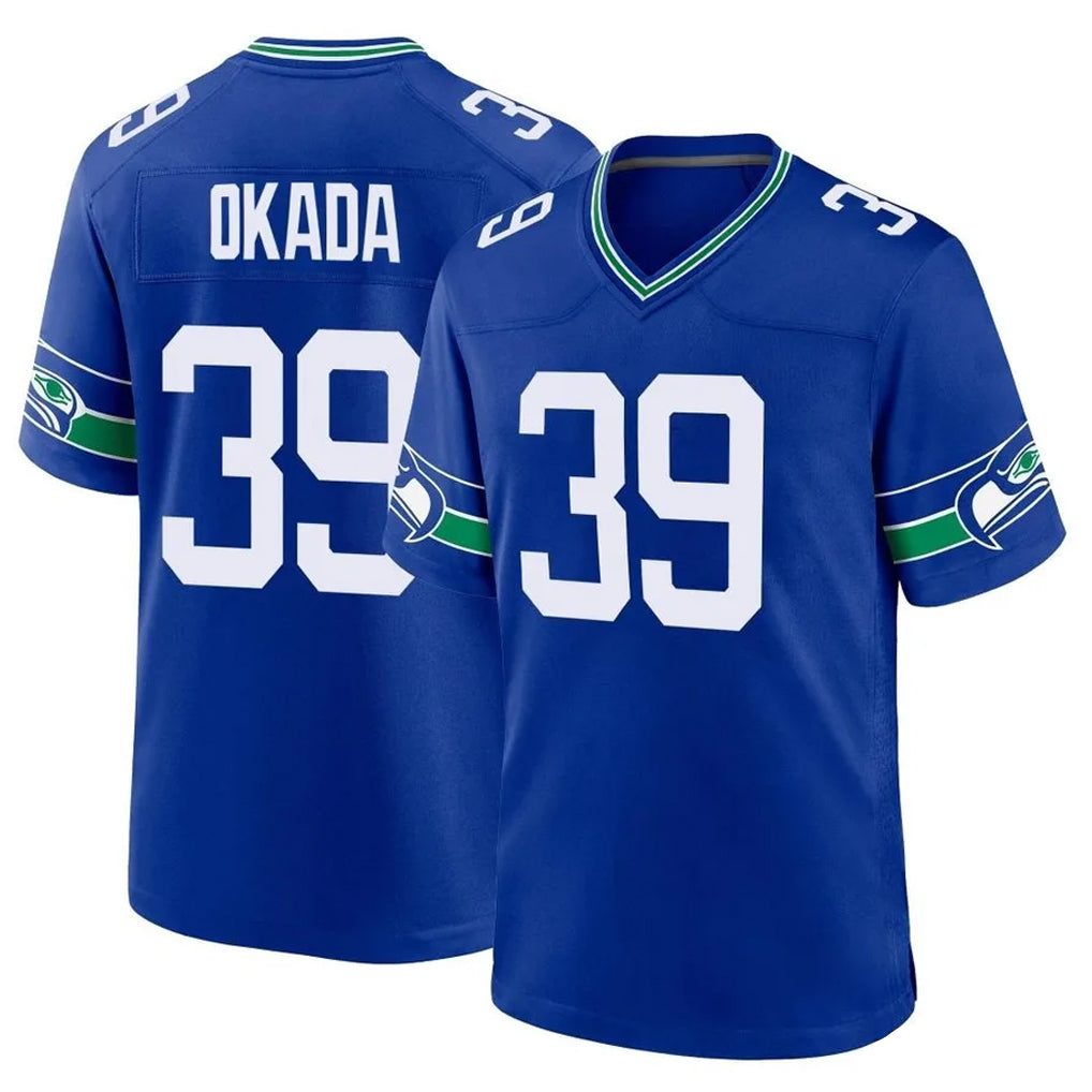 Parkc S.Seahawks #39 Ty Okada Player Royal Throwback Home Game Stitched Jerseys