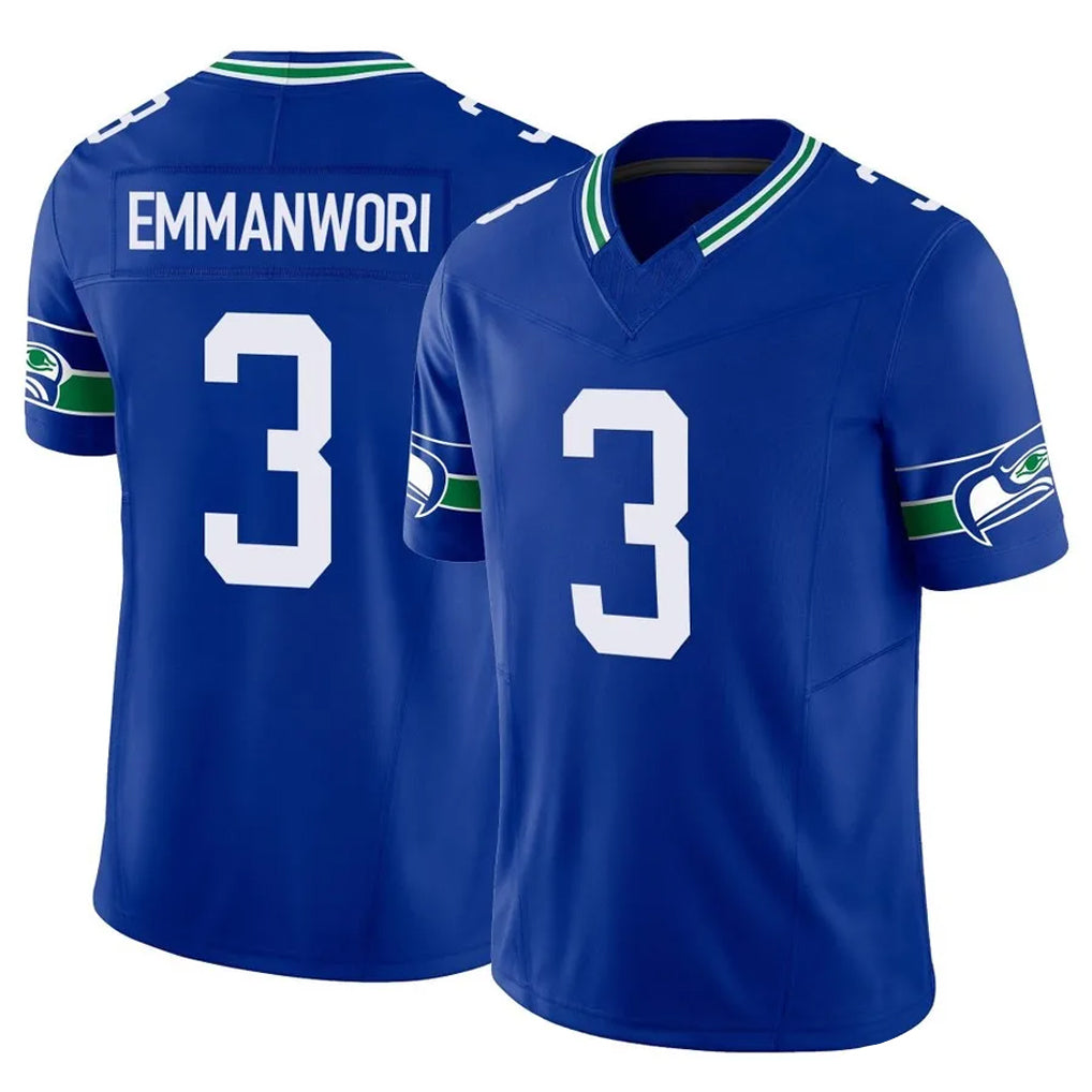 Parkc S.Seahawks #3 Nick Emmanwori Player Royal Limited Throwback Vapor F.U.S.E. Home Game Stitched Jerseys