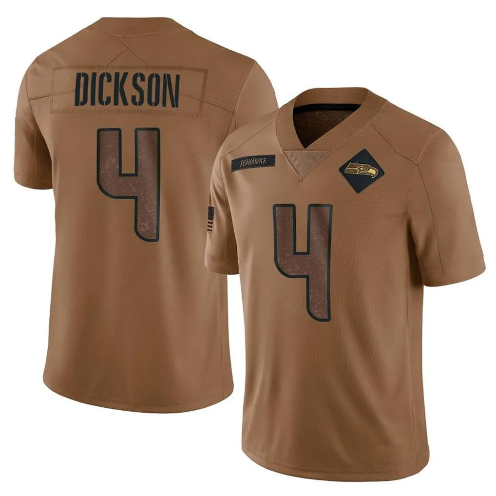 Parkc S.Seahawks #4 Michael Dickson Player Brown Limited Salute To Service Home Game Stitched Jerseys