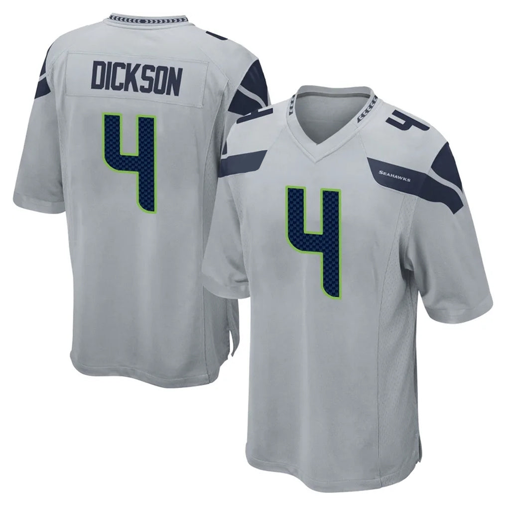 Parkc S.Seahawks #4 Michael Dickson Player Gray Home Game Stitched Jerseys