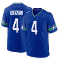 Parkc S.Seahawks #4 Michael Dickson Player Royal Throwback Home Game Stitched Jerseys