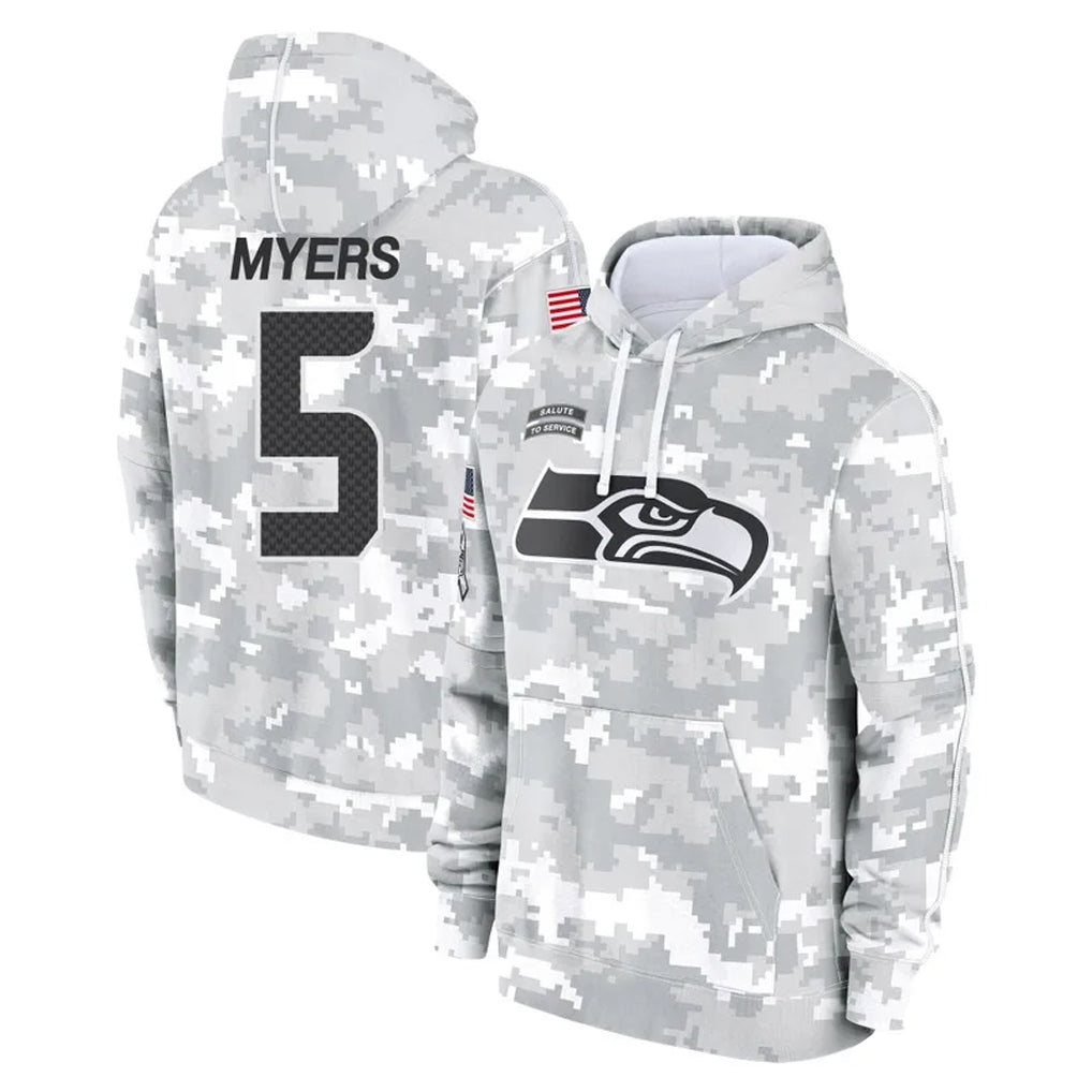Parkc S.Seahawks #5 Jason Myers Player Arctic Camo Limited Salute to Service Pullover Hoodies Game Stitched Jerseys