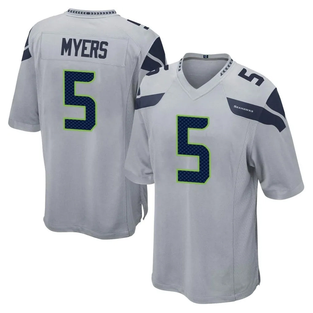 Parkc S.Seahawks #5 Jason Myers Player Gray Home Game Stitched Jerseys