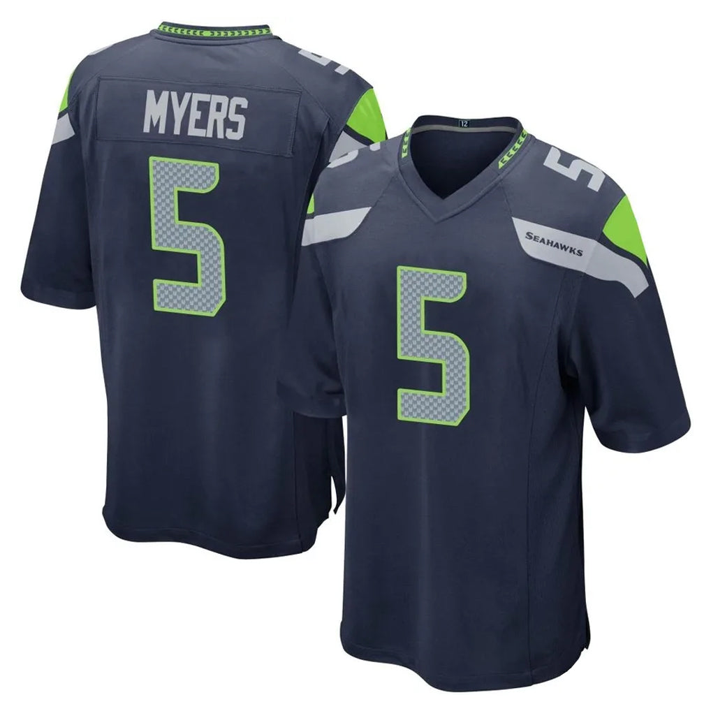 Parkc S.Seahawks #5 Jason Myers Player Navy Home Game Stitched Jerseys