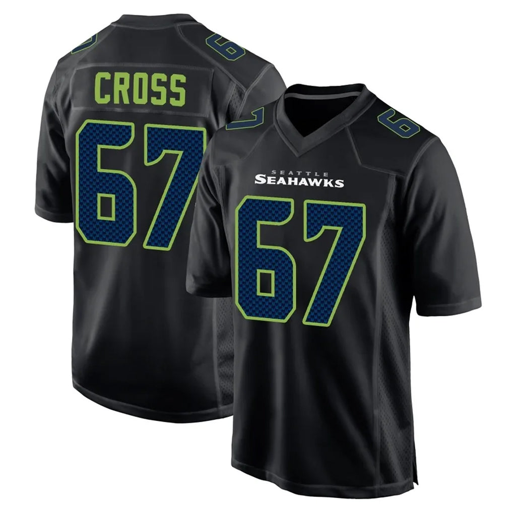 Parkc S.Seahawks #67 Charles Cross Player Black Limited Fashion Home Game Stitched Jerseys
