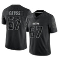 Parkc S.Seahawks #67 Charles Cross Player Black Limited Reflective Home Game Stitched Jerseys