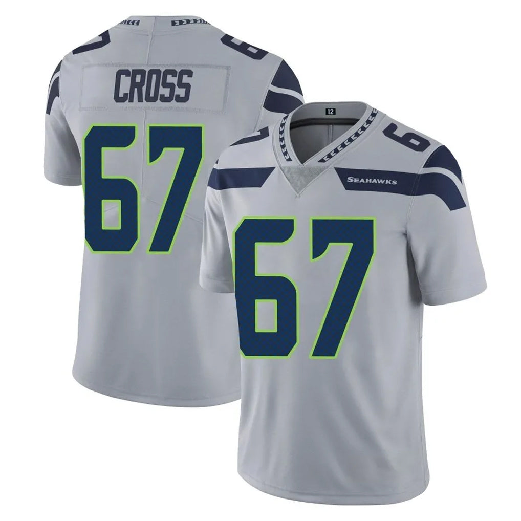 Parkc S.Seahawks #67 Charles Cross Player Gray Limited Vapor Untouchable Home Game Stitched Jerseys