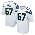 Parkc S.Seahawks #67 Charles Cross Player White Home Game Stitched Jerseys