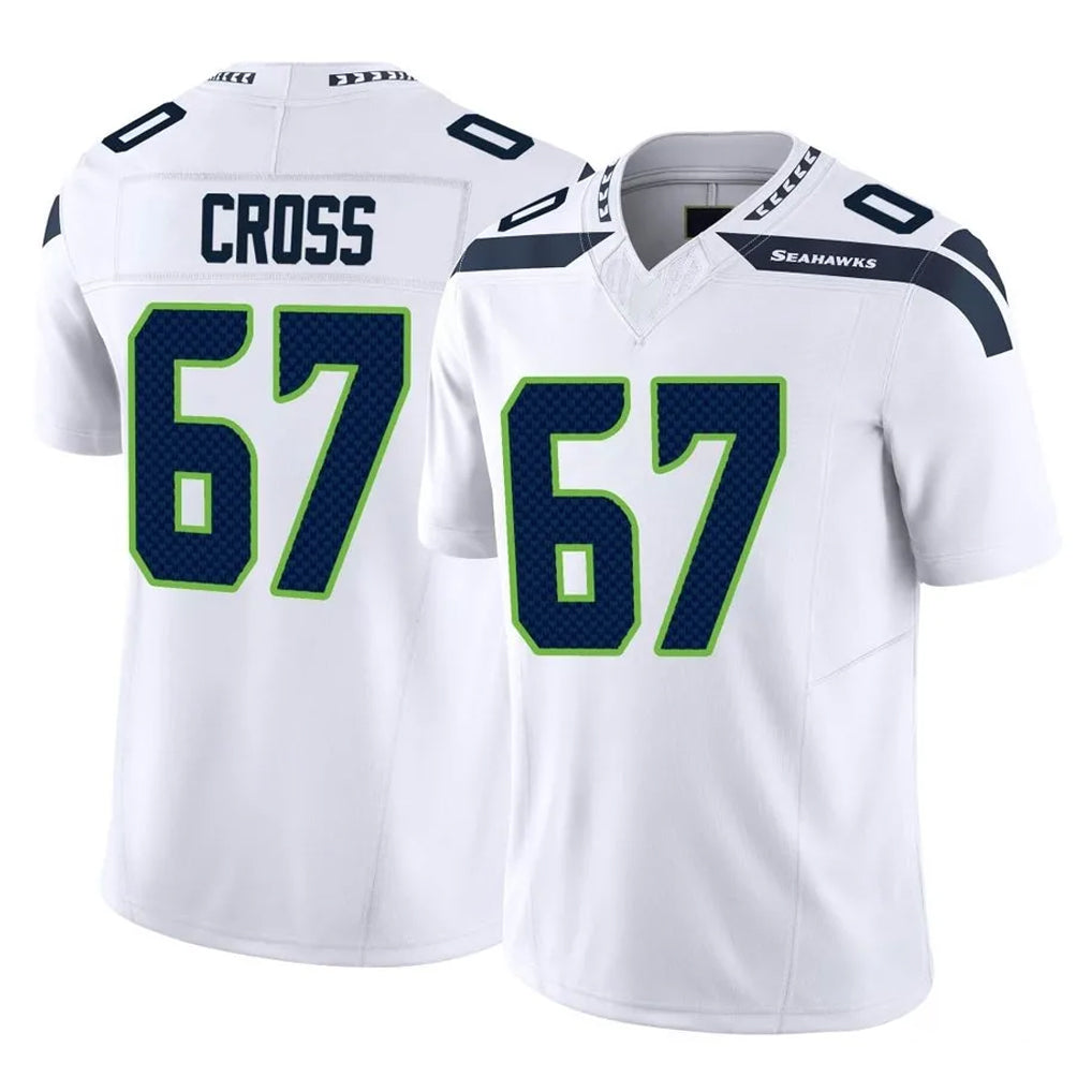 Parkc S.Seahawks #67 Charles Cross Player White Limited Vapor F.U.S.E. Home Game Stitched Jerseys