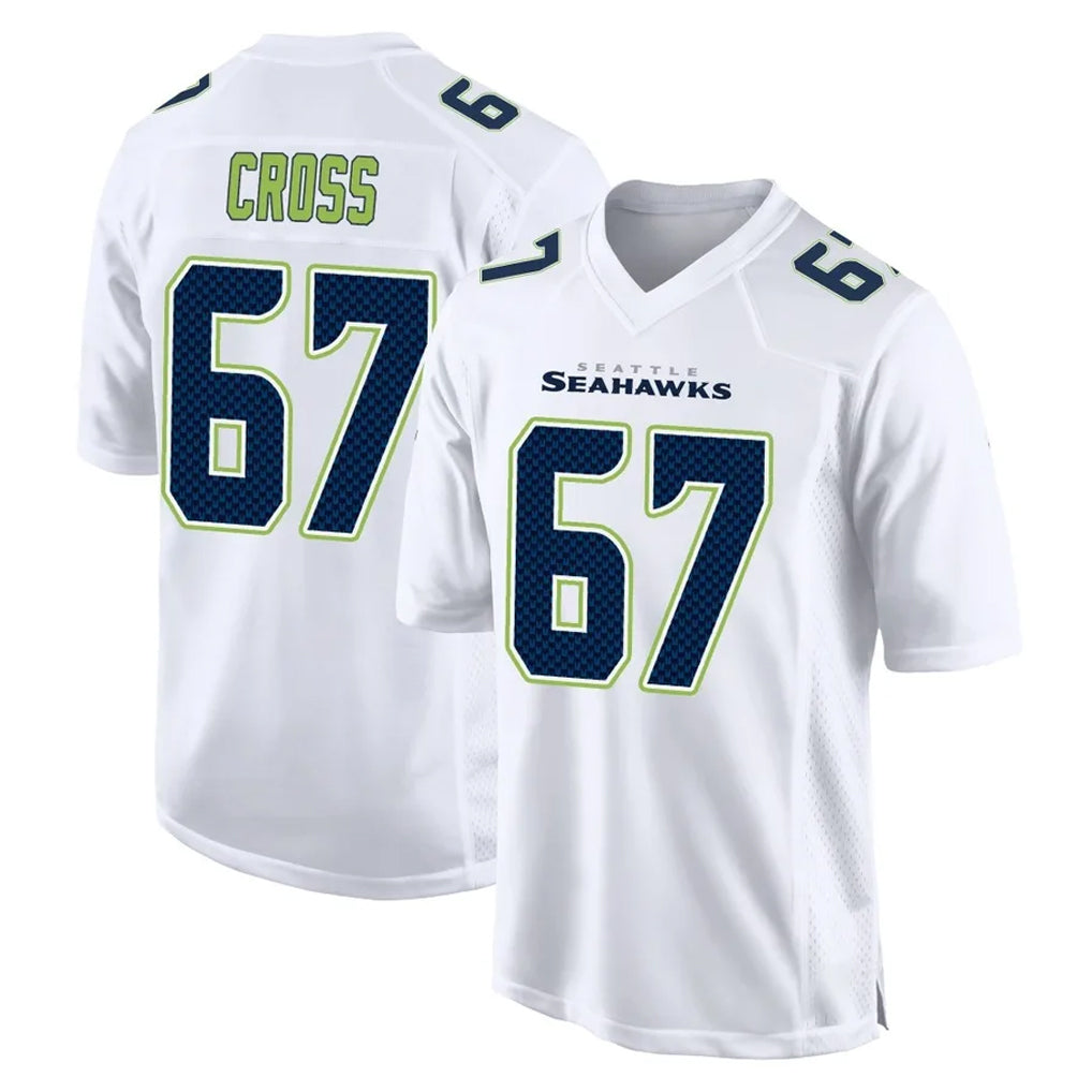 Parkc S.Seahawks #67 Charles Cross Player White Tundra Fashion Home Game Stitched Jerseys